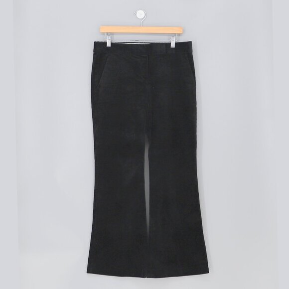 THEORY Women's Black Corduroy Flare Pants Trousers Size 8 - Picture 1 of 6